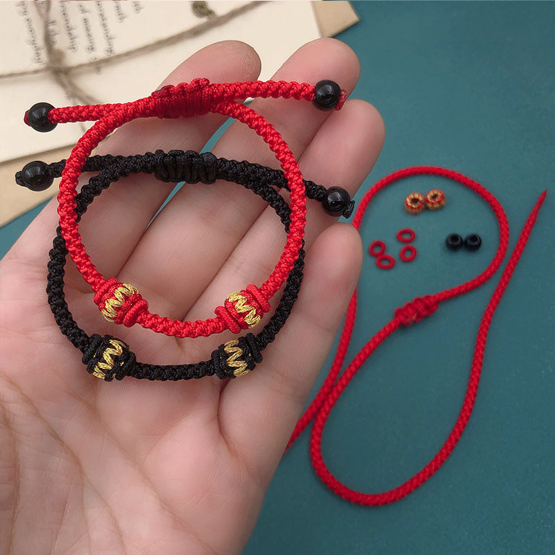 INNERVIBER Lucky Charm Bead Fortune Protection Red String Bracelet 