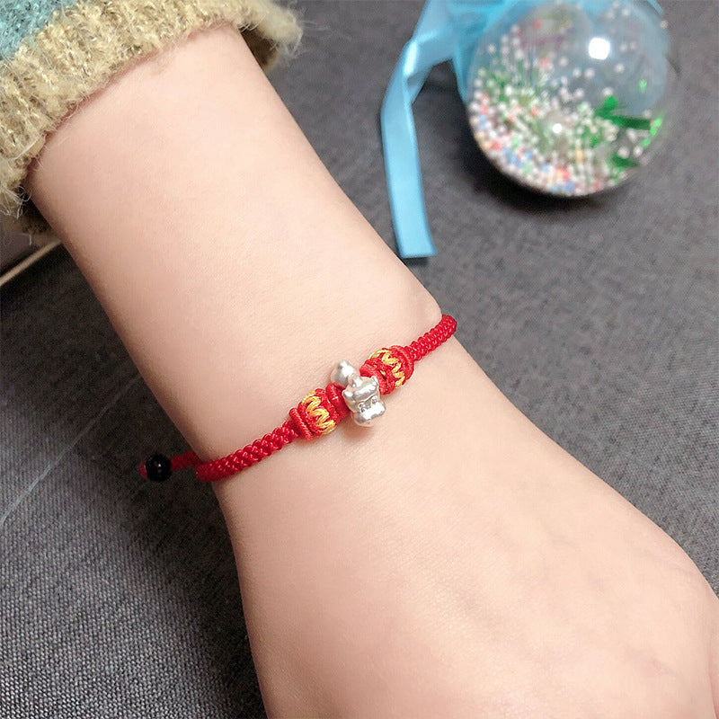 Handmade Lucky Bead Charm Red String Bracelet Bracelet INNERVIBER 2