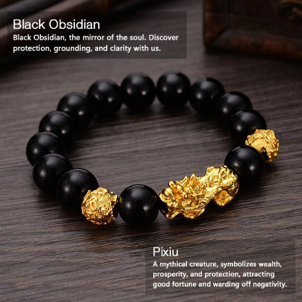 Black Obsidian Bracelet | Pixiu Bracelet | INNERVIBER