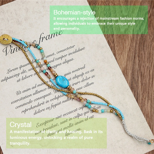 Natural Crystal Handwoven Bohemian-style Purity Clarity Bracelet Bracelet INNERVIBER 3