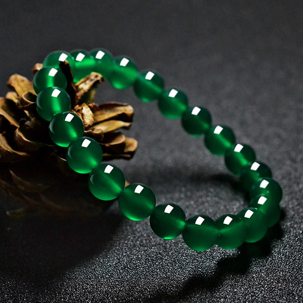 Natural Green Agate Renewal Prosperity Bracelet Bracelet INNERVIBER 6MM