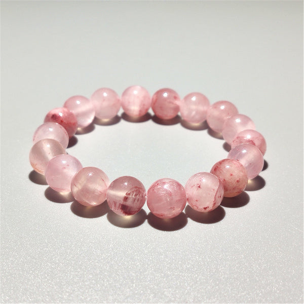 Natural Pink Persian Jade Pink Agate Positive Harmony Bracelet Bracelet INNERVIBER 8mm