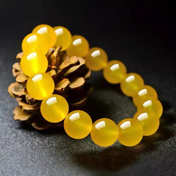 INNERVIBER Yellow Agate Bracelet 