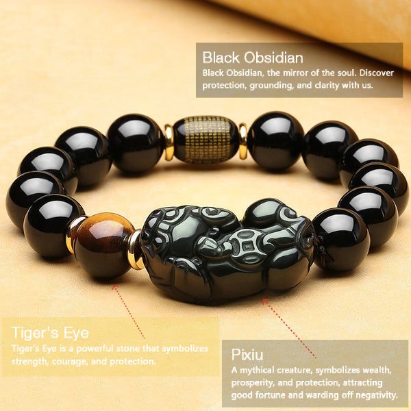 Tiger Eye Bracelet | Obsidian Tiger Eye Bracelet | INNERVIBER