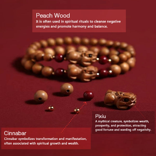 Peach Wood and Pixiu and Cinnabar L