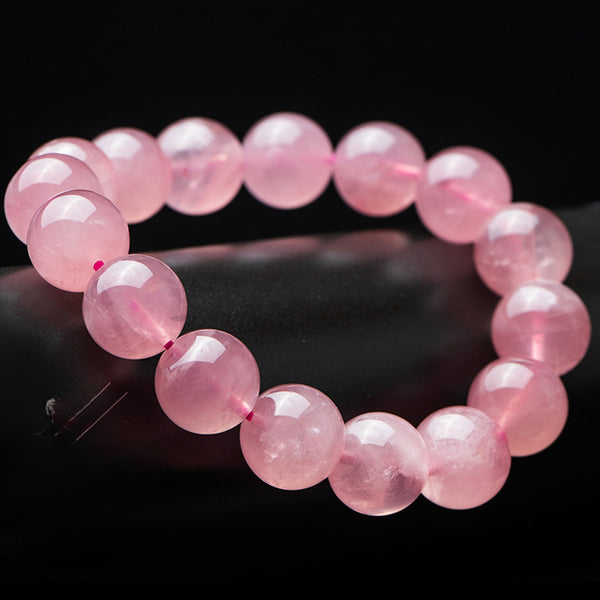 INNERVIBER Rose Quartz Beads Love Bracelet