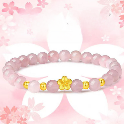 Pink Crystal Peach Blossom Love Bracelet Bracelet INNERVIBER 8