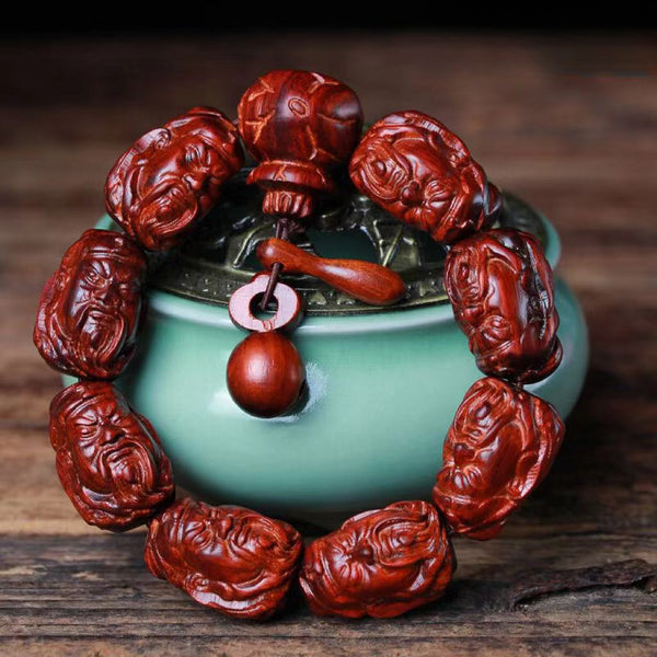 Red Sandalwood Handmade Carving Bracelet INNERVIBER