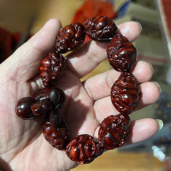 Handmade Carving Pixiu Beads Bracelet INNERVIBER