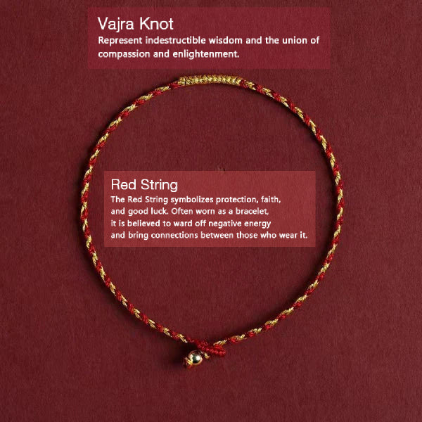 Red Gold String Luck Fortune Knot Braided Bracelet Bracelet INNERVIBER 2