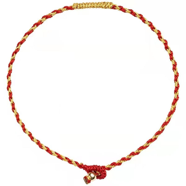 Red Gold String Luck Fortune Knot Braided Bracelet Bracelet INNERVIBER 5