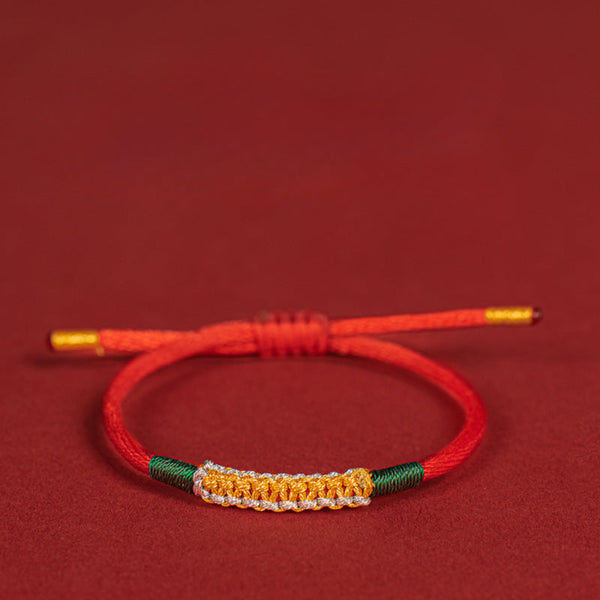 Tibetan Style Handmade Braided Growth Fortune Red String Bracelet Bracelet INNERVIBER main