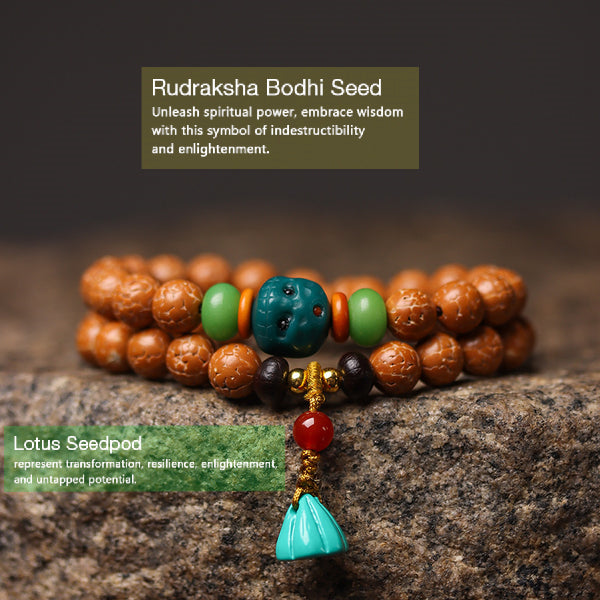 Bodhi Seed Lotus Seedpod Spiritual Bracelet INNERVIBER
