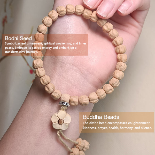 Tibetan Cypress Bodhi Seed Single Loop Spiritual Growth Bracelet Bracelet INNERVIBER 2