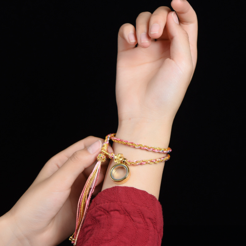 INNERVIBER Tibetan Handwoven Single-loop Health Healing Luck Tassel Bracelet Bracelet INNERVIBER 3
