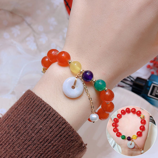 Tibetan Jade Gourd Wealth Bracelet - InnerViber