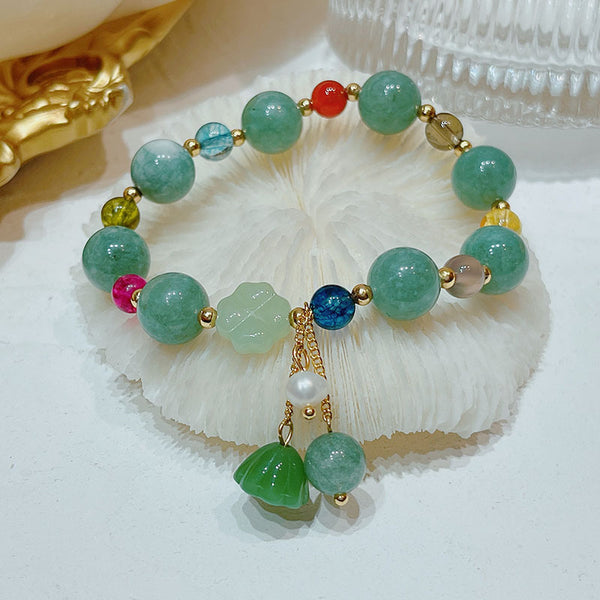 Jade Lotus Seedpod Bracelet 