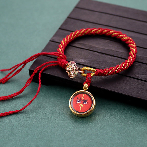 INNERVIBER Tibetan Red Eye and Ruyi Bracelet 