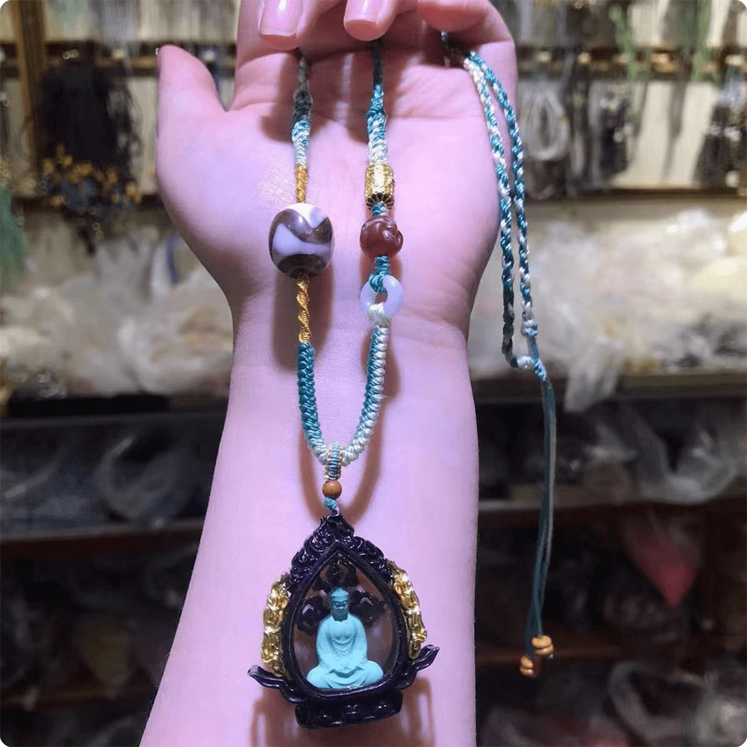 Tibetan Turquoise Budhha Necklace INNERVIBER 2