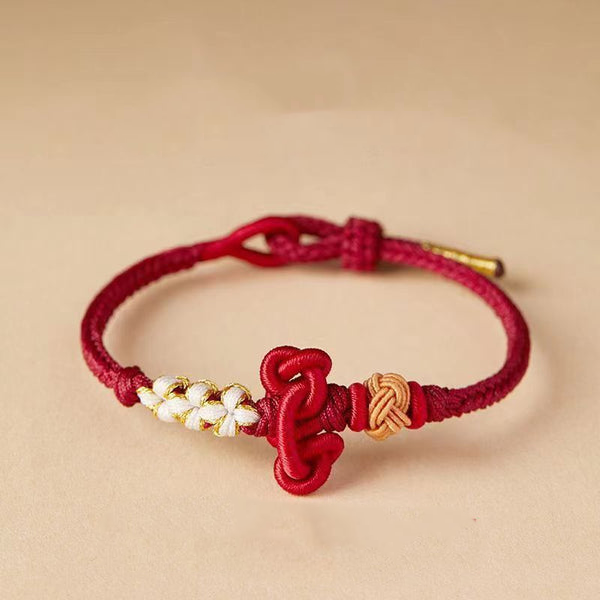 BlessingGiver Wenchang Knot Red String Braided Lucky Academic Bracelet BlessingGiver