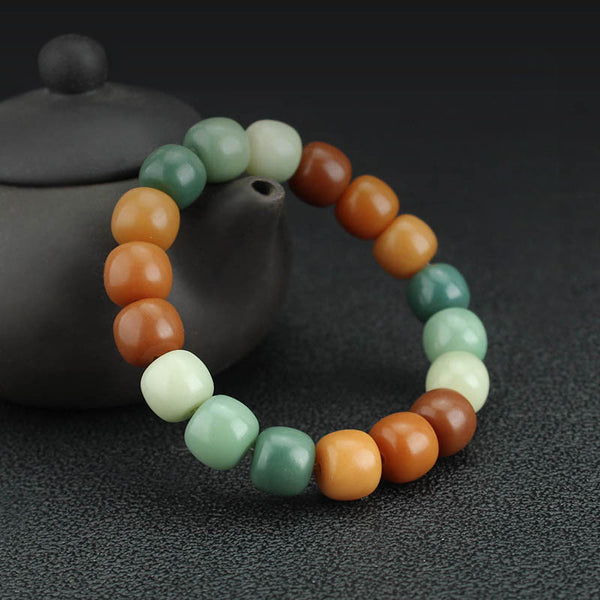 Multi-Color Natural Bodhi Seed Lotus Energy Blessing Bracelet Bracelet INNERVIBER Simple Style