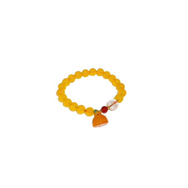 Yellow Agate Lotus Seedpod Greet Jade Healing Bracelet Bracelet INNERVIBER 5