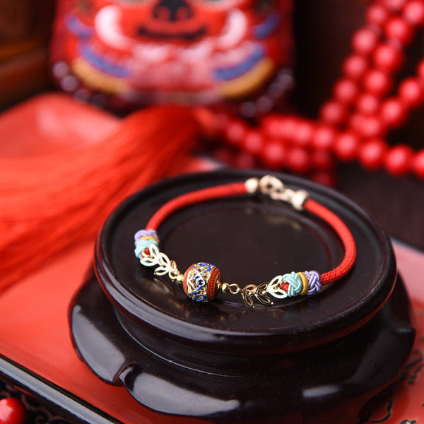 INNERVIBER Chinese Knit Rope Chain Bracelet